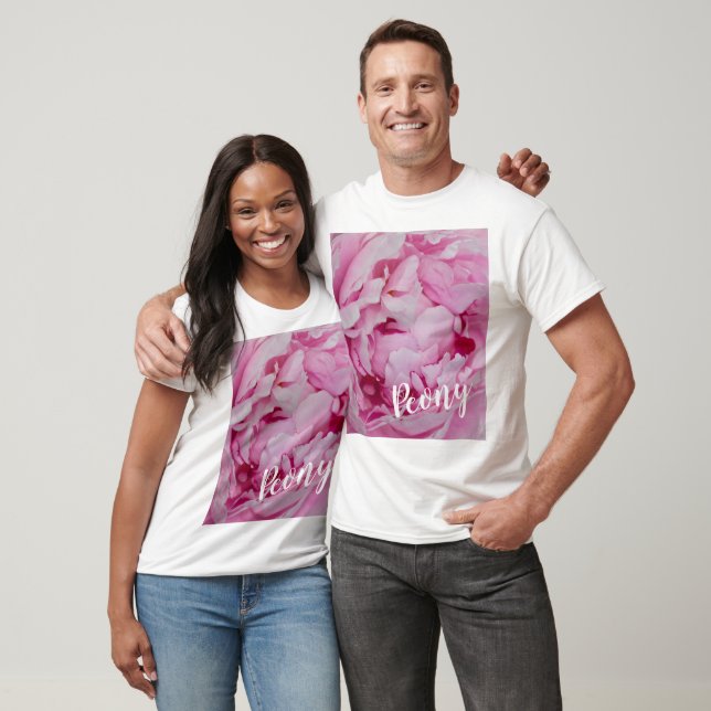 Peony Blommar Ro för blommor och trädgårdsälskare T Shirt (Unisex)