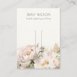  Peony Blommigt Bunch Hairpin Jewelry Visning Visitkort