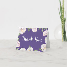 Peony Blommigt Violet PurpleTack, ditt kort