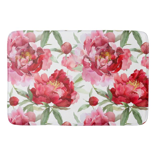 Peony blossoms Bath Mat Badrumsmatta (Framsidan)