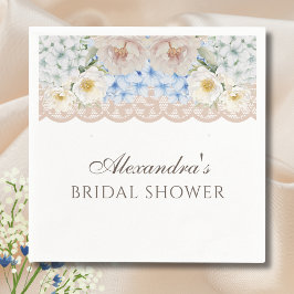 Peony Blue Hydrangea Möhippa Pappersservett