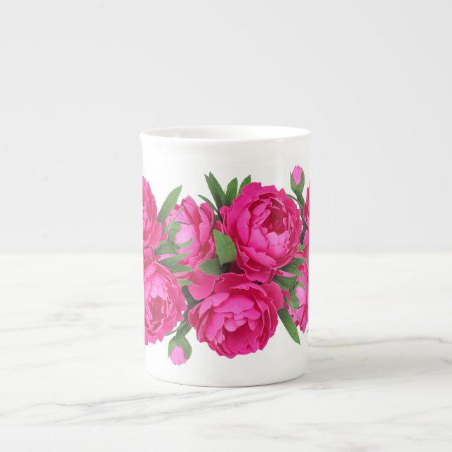 Peony Bouquet Benporslin Mugg (Framsidan)