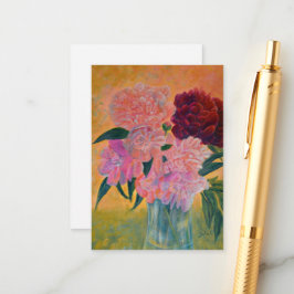 Peony Bouquet Painting Tilläggskort