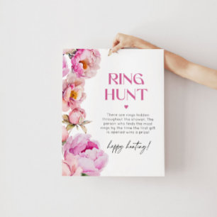 Peony bright rosa ring jagar möhippa-spel poster