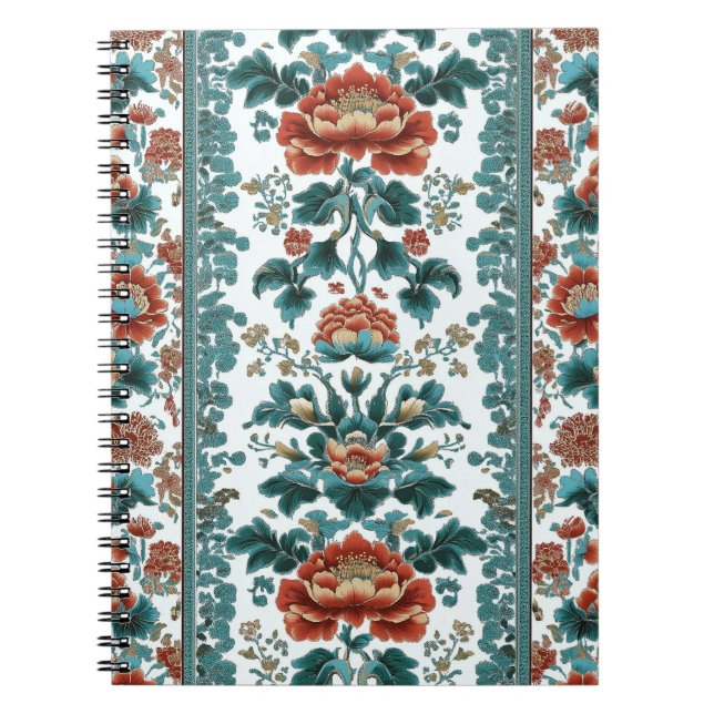 Peony Brocade Anteckningsbok (Framsidan)