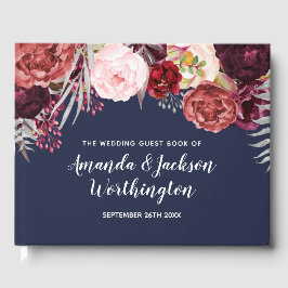 Peony Bröllop Guest Bok