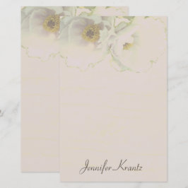Peony Bröllop Mauve Stationery
