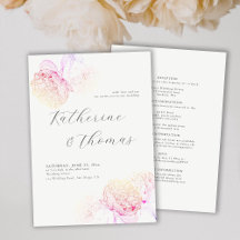 Peony Bröllop Rosa Rainbow Elegant Chic Alla i ett