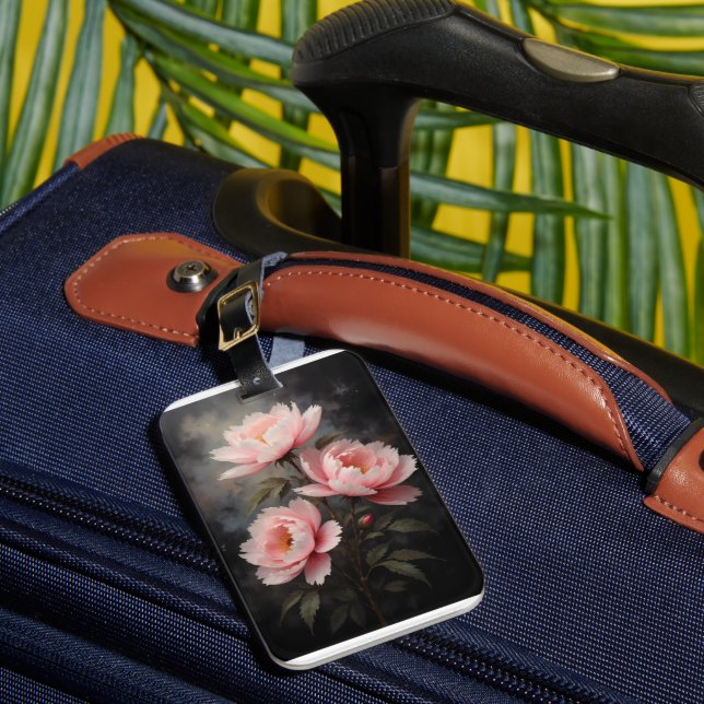 Peony Floral Artwork Bagagebricka (Framsida Insitu 1)