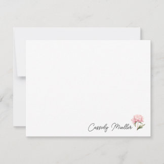 Peony Floral Note Card Anteckningskort