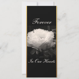 Peony Floral Photography 3 Funeral Announcement Inbjudningar
