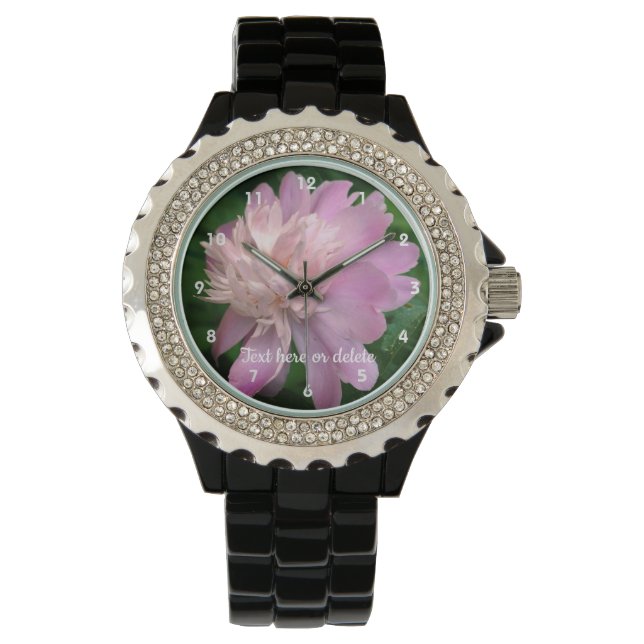 Peony Flower in Bloom Personlig Armbandsur (Framsida)
