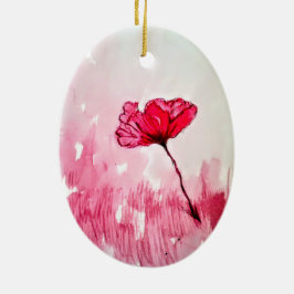 Peony Flower Julgransprydnad Keramik
