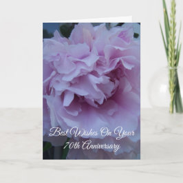 Peony Flower Personlig 70:e Bröllop-årsdagen Kort