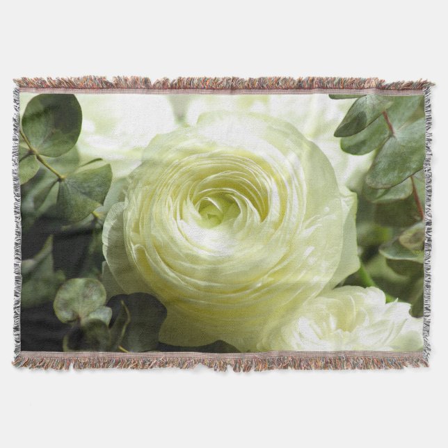 Peony Flower Throw Blanket Filt (Framsidan)
