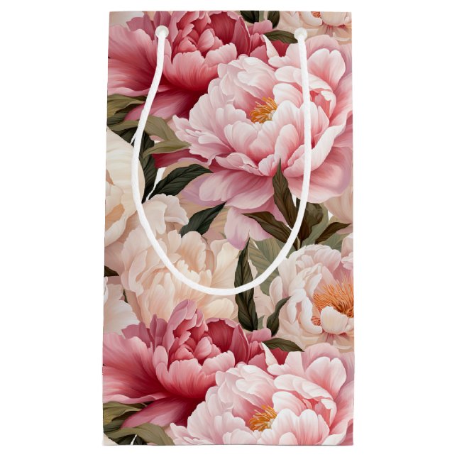 Peony Flowers Large Rosa Cream Hue Blooms Blommigt (Framsidan)