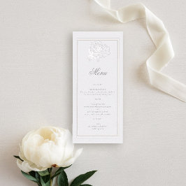 Peony Formal Modern Classic Ivory Bröllop Meny
