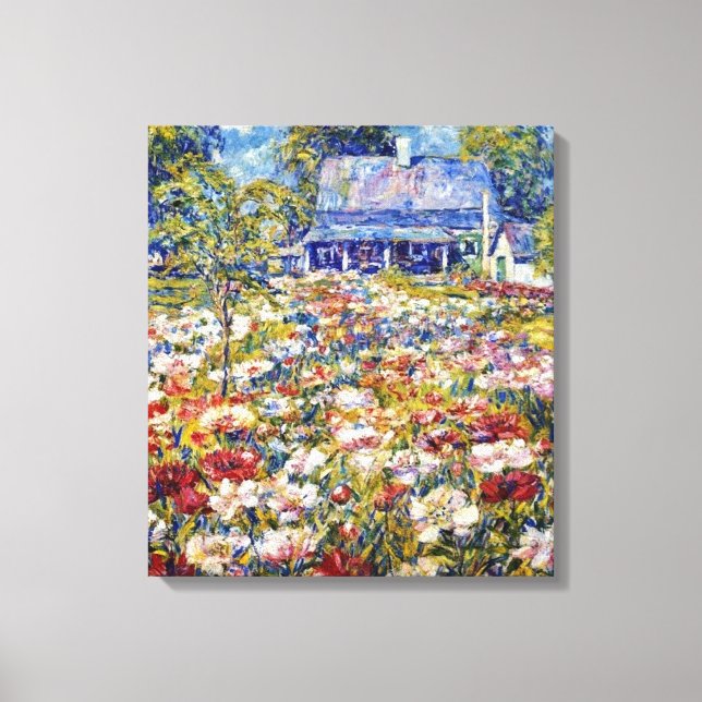 "Peony Garden" Canvastryck (Framsida)