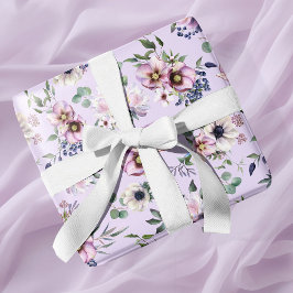 Peony Garden Orchid Rosa Bröllop Wrapping Papper Presentpapper
