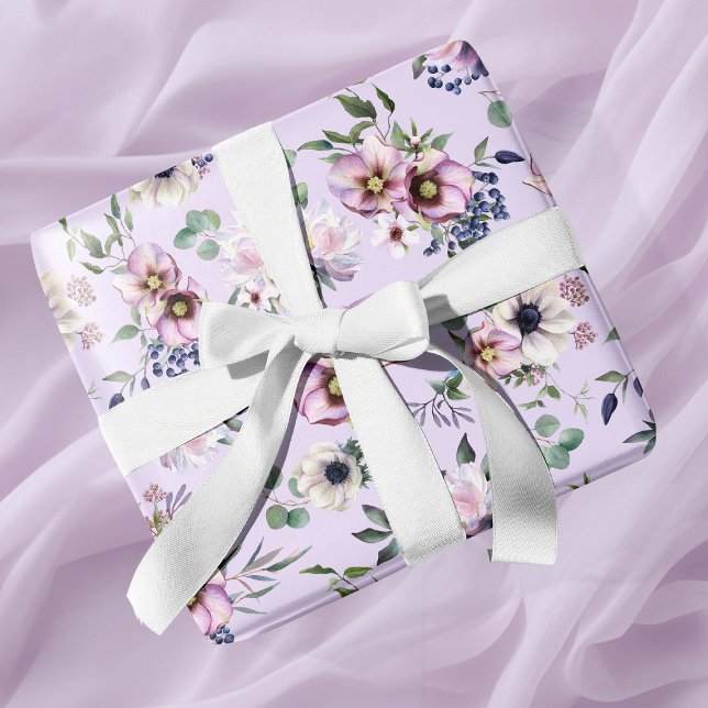 Peony Garden Orchid Rosa Bröllop Wrapping Papper Presentpapper (Peony Garden Orchid Pink Wedding Wrapping Paper)