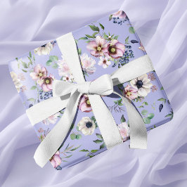 Peony Garden Periwinkle Lavender Bröllop Presentpapper