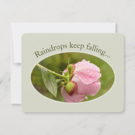 Peony glitter Rindrops CC1045 Birthday Card Inbjudningar