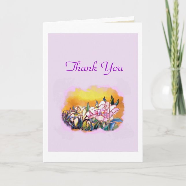 Peony　GREETING CARD vertical Tack Kort (Framsida)