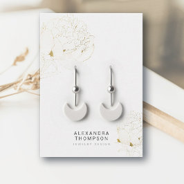 Peony *Guld Modern Blommigt Sketch Jewelry Visning Visitkort