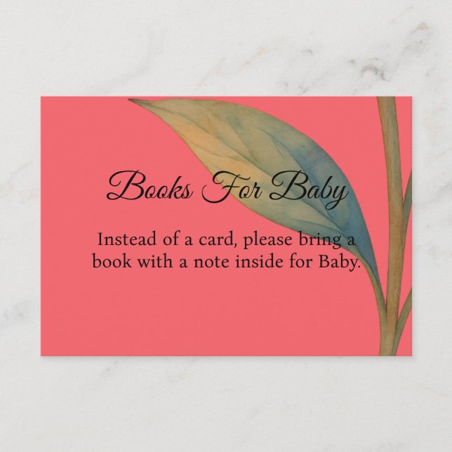 Peony In Bloom Books For Baby Tilläggskort (Framsida)