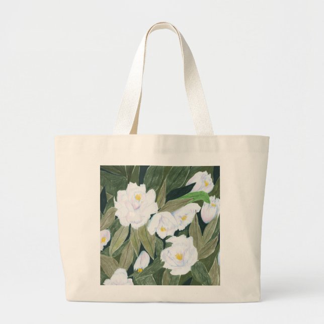 Peony Jumbo Tote Bag Jumbo Tygkasse (Framsidan)