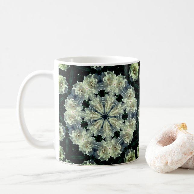 Peony Kaleidoscope Flower Art Kaffemugg (Med munk)