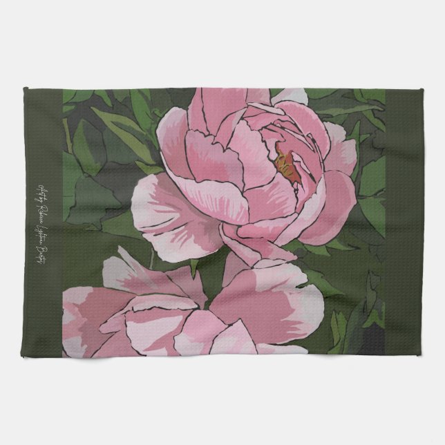 Peony Kitchen Towel Kökshandduk (Horisontell)