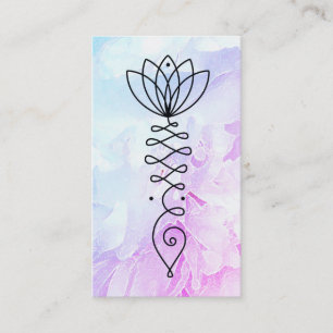 ~* Peony Lotus Heart . Massage Pilates Reiki Yoga Visitkort
