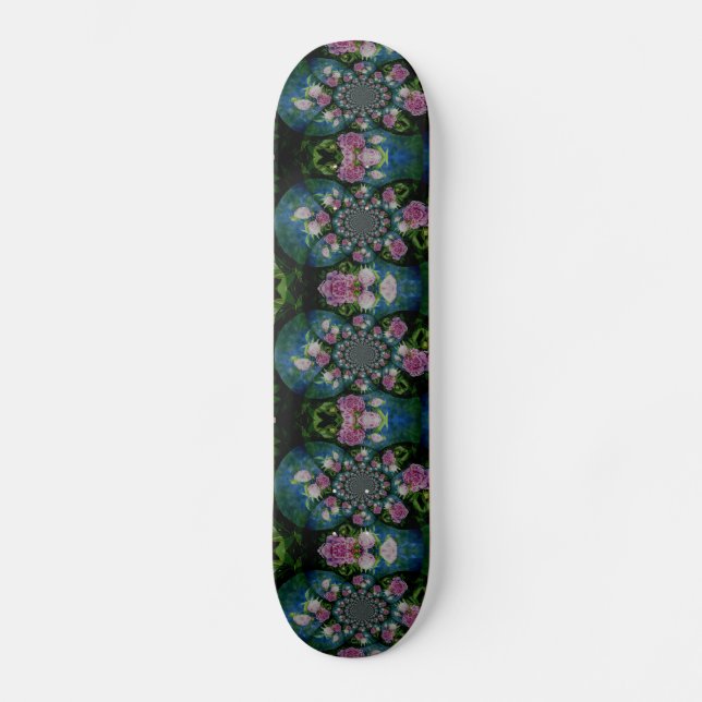 Peony Mandala Old School Skateboard Bräda 21,6 Cm (Framsida)