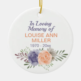 Peony Memorial i övernattning av minnet av Julgransprydnad Keramik