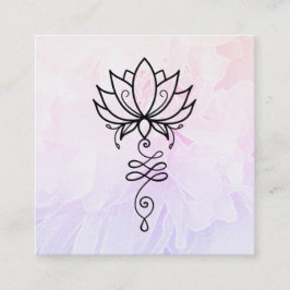 *~ Peony Nirvana Helig Geometry Reiki Lotus Fyrkantigt Visitkort