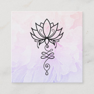 *~* Peony Nirvana Helig Geometry Reiki Lotus Fyrkantigt Visitkort