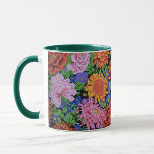 Peony och Chrysanthemum mugg