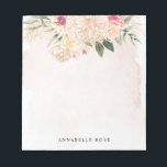 Peony och Gold Foil Bloom Anteckningsblock<br><div class="desc">Det här anpassadet, som är designat att samordna med vår insamling av Peony och Guld, och som passar det personlighetsdugliga anteckningsblocket, har blommor av ädel rosa och guld med grönt löv i vattenfärg. Om du vill göra en mer avancerad anpassning av den här designen, t.ex. ändra layout, teckensnitt eller storlek...</div>