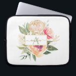 Peony och Guld Flowers Monogram Namn iPad Pro Cove Laptop Fodral<br><div class="desc">Designat att samordna med vår insamling av Peony och Guld, har anpassadet som matchar en påse med ett enda gram bärbara datorer en fantastisk rosa och blommor från guld med grönt blad med klassiska bokstäver. Om du vill ha en mer avancerad anpassning av den här designen klickar du på knappen...</div>
