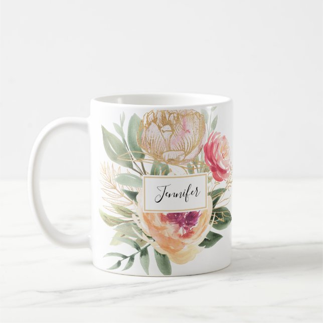 Peony och Gulfblooms Mugg (Vänster)