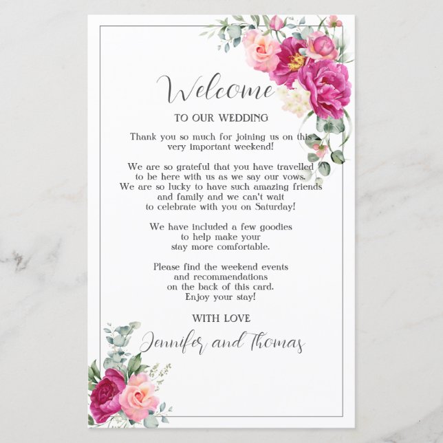 Peony och Ro Eucalyptus Greenery (Framsida)