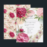 Peony & Orchid Garden Floral Glam Wedding R.S.V.P. Inbjudningar<br><div class="desc">RSVP</div>