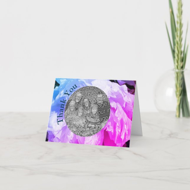 Peony Personlig Tack Photo Card (Framsida)