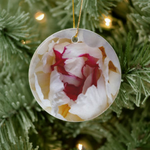 Peony petals julgransprydnad keramik