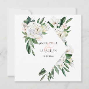 *~* Peony QR OSA AR15 Flowers Ram Bröllop Inbjudningar