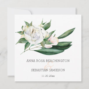 *~* Peony QR OSA Blommigt Bouquet AR15 Bröllop Inbjudningar