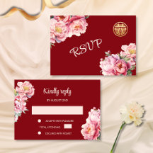 Peony Red OSA China Bröllop