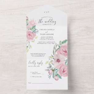 Peony Ro Pastel Rosa Blommigt Bröllop