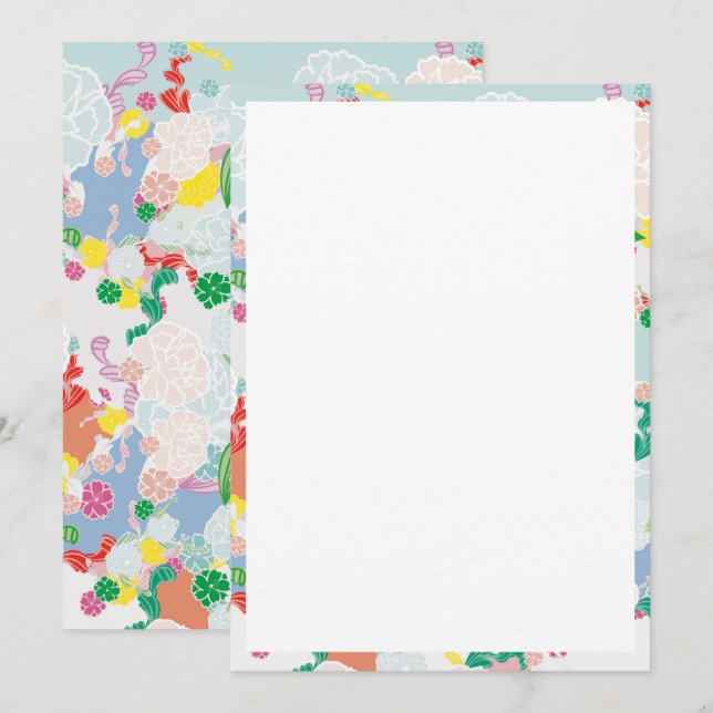 Peony rosa (Fram/baksida)